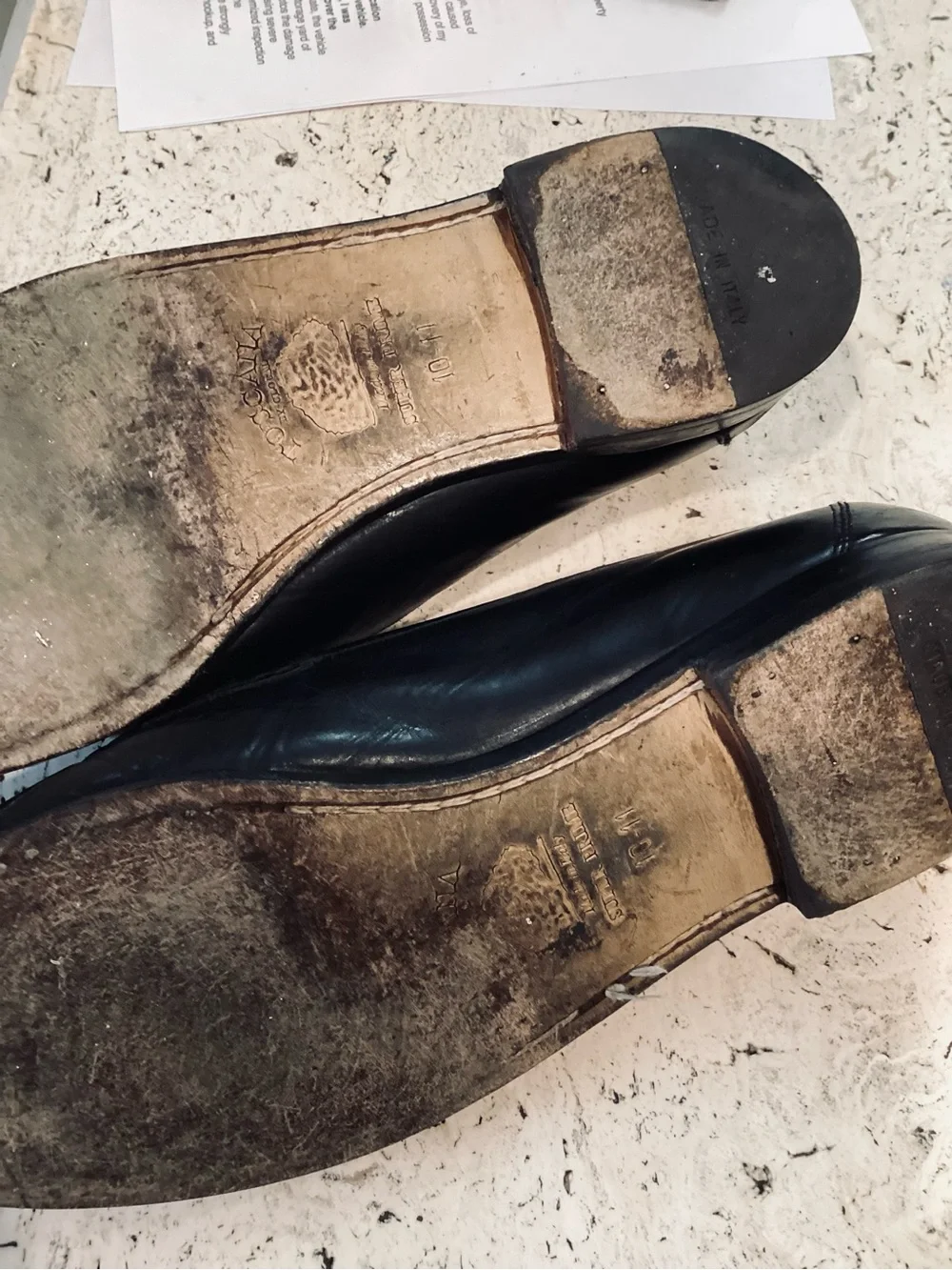 Cole Haan Black Leather Horsebit Loafers